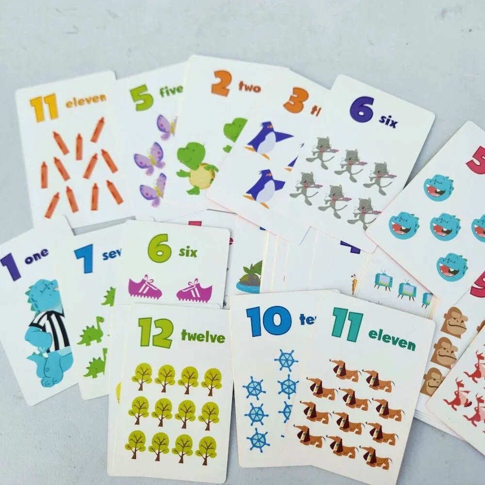Playskool Numbers Words Vocabulary Counting Flash Card Educational Learning Card